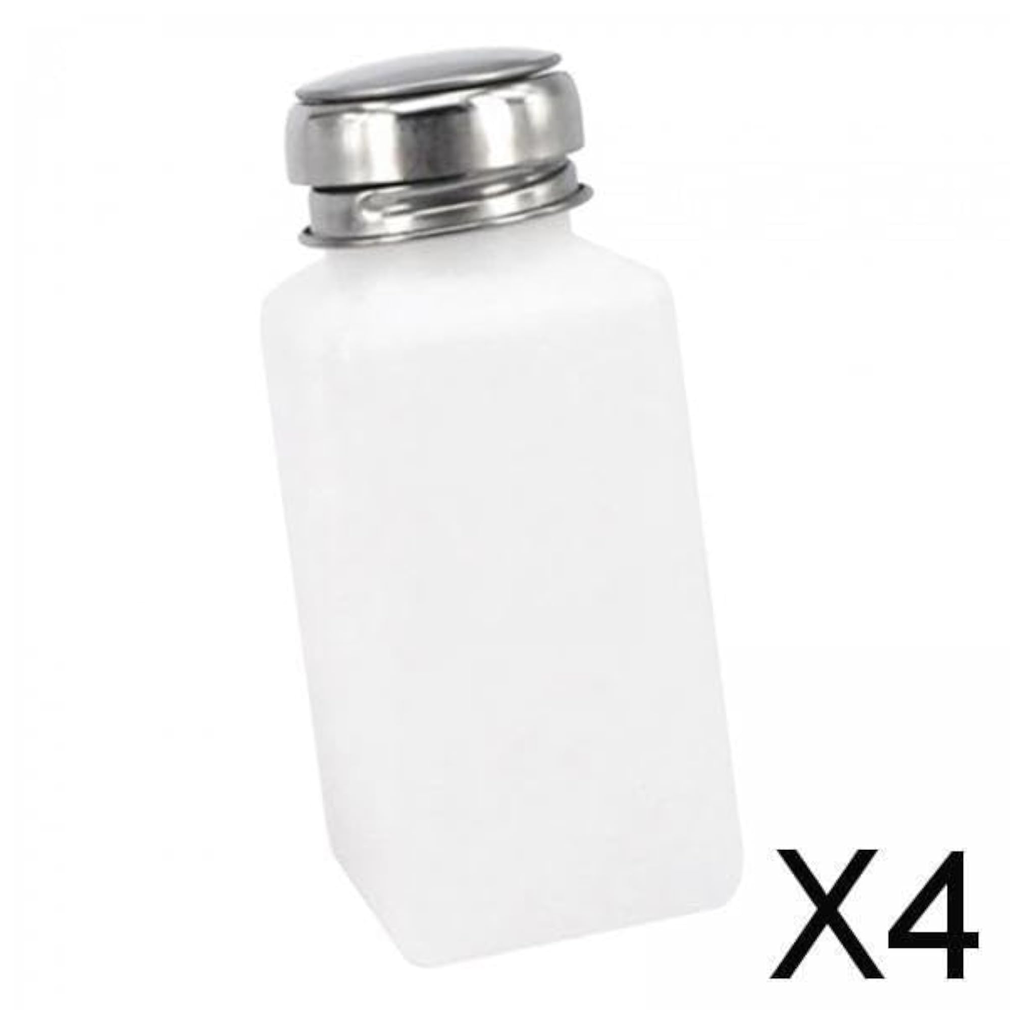 4x Push Down Empty Pump Dispenser Bottle Set